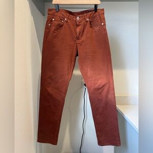 Bonobos Men’s Italian Brushed Pants, Rust shade, Size 32/32